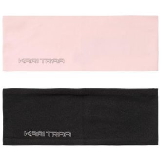 Kari Traa Una Headband 2-Pack Stirnband f&uuml;r Damen | rosa/schwarz