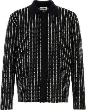 Jil Sander Black Regular Crochet Cardigan