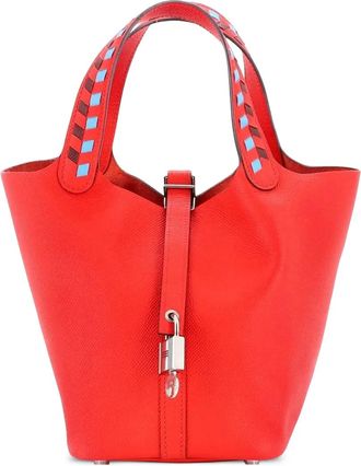 Herm&egrave;s Picotin Lock Bag Tressage Epsom PM bucket bag - Blauw