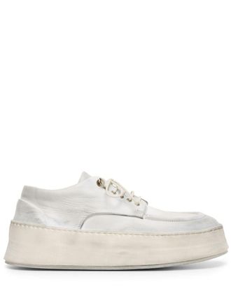 Mars&egrave;ll Cassapana leather Derby shoes - White