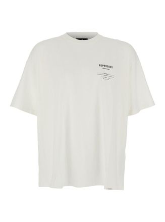Represent Revere Manor White T-Shirt With Logo Lettering On The Front And Maxi Print On The Rear In Cotton Jersey Man