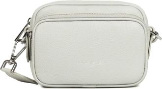 Lancaster Double Zip Milano AMA Schoudertas - Dames - Schoudertassen - Grijs - ONE Size - Leer - Tassen