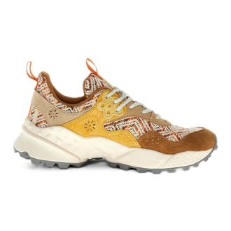 Flower Mountain Outdoor Shoes, female, Multicolor, Size: 10 US Kotetsu Suede/Knitted Jacquard Sneakers