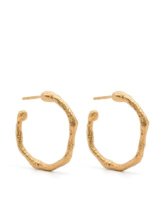 Forte_Forte irregular-design hoop earrings - women - Gold Plated Brass - One Size