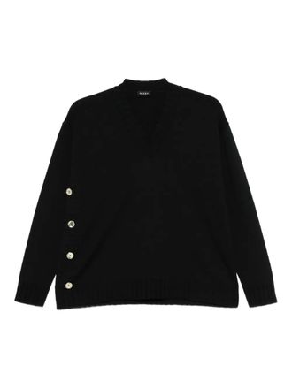 Neera buttonV-neck knitwear - Black