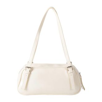 Generic Fashionable PU Shoulder Bag with Spacious Interior Handbag Elegant Underarm Bags for Commuting and Business Meetings, White