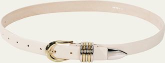 D&eacute;hanche Hollyhock Mix Metal Leather Belt