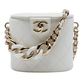 Chanel Pre-owned Vanity Case - Dames - Pre-owned - Wit - Maat: ONE Size Leer