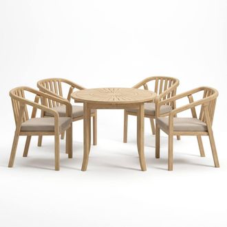 Royalcraft RIVEN Dining Chair Pack of 4 in Beige