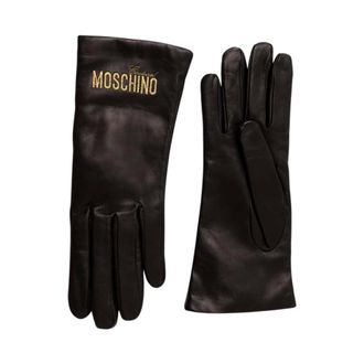 Moschino Accessoires, Dames, Zwart, 6 1/2 IN, Gloves