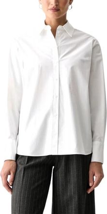 Karl Lagerfeld Katoenen Shirt - Dames - Overhemden - Wit - S - Katoen - Overhemden