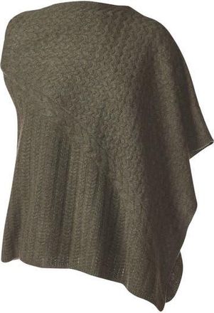 Kinross Cashmere Cable Poncho in Olive at Nordstrom