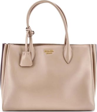 Prada Soft Bibliotheque City Calfskin Medium tote bag - Beige