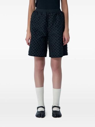Cecilie Bahnsen Bruno elasticated-waistband shorts - women - Polyester/Acetate/Silk - 10 - Black