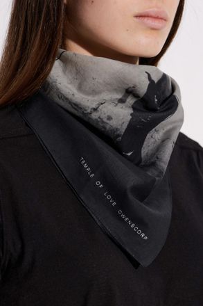 Rick Owens Cotton Scarf, Unisex, Grey