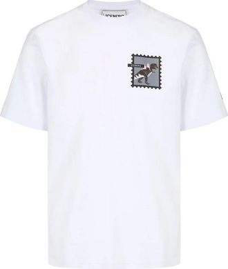 Iceberg Dinosaur Logo Cotton T-Shirt - Heren - T-shirts - Wit - XL - Katoen - Tops