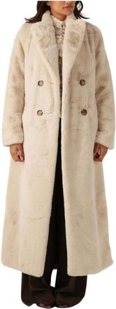 Ibana Jassen, Dames, Beige, XS, Polyester, Elegante Faux Fur Jas