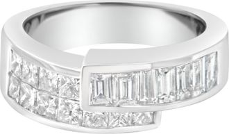House of Brilliance 14K White Gold 2.0 Cttw Diamond Bypass Ring Band at Nordstrom, Size 6.5