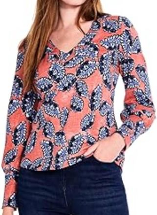 Nic+Zoe Amber Top In Blue Multi