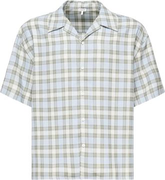 Loewe T-shirt a quadri a maniche corte - Blu