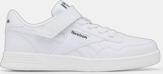 Reebok Boys Court Advance Elastic & Top Strap Sneaker, Ftwrwht, 12 UK Child
