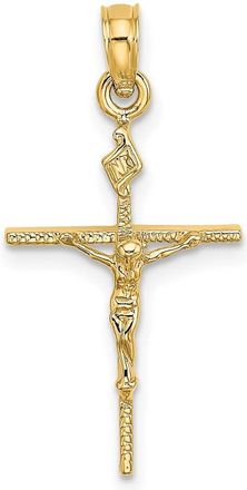 Diamond2Deal 14k Yellow Gold INRI Crucifix Charm