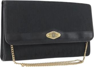 Dior Pre-owned Clutches, female, Black, Size: ONE SIZE Pre-owned Vintage Trotter Shoulder Bag