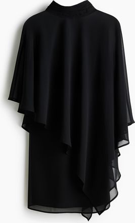 H&M Kleid mit Cape - Schwarz