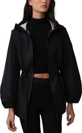 Mackage Kalea Windproof & Water Resistant Recycled Polyester Jacket in Black-Trench at Nordstrom, Size X-Small