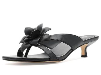 Michael Kors Jacie Kitten Sandals Womens Sandals Black : 9.5 M, Leather