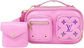 Louis Vuitton Tweedehands leren Louis Vuitton tassen - Dames - Vintage Mini Tas - Roze - ONE Size - Vintage
