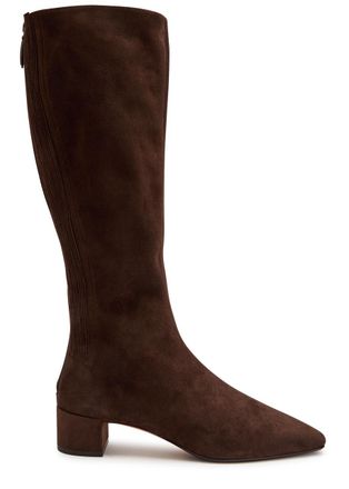 Aquazzura Aquazzura Saint Honore 35 Suede Knee-high Boots - Dark Brown - 36 (IT36 / UK3)