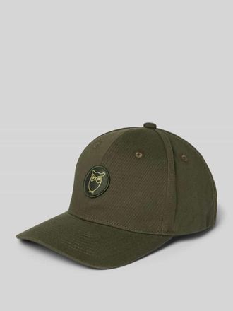 Knowledge Cotton Apparel Basecap mit Label-Detail in Oliv, Gr&ouml;&szlig;e L/XL