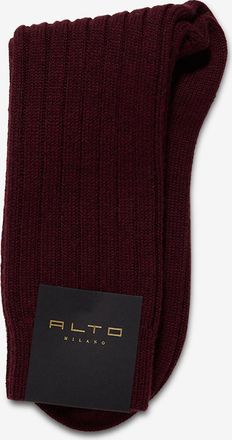 Alto Milano Rippstricksocken aus Schurwolle Aster Short