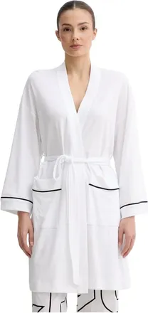 DKNY Vestaglia con cintura - - Nightwear & Lounge - Donna - Bianco - M