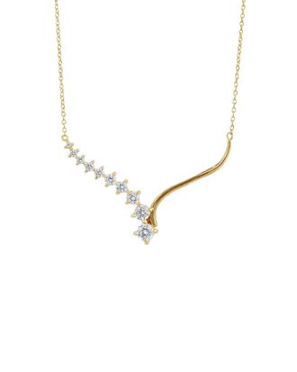 Savvy Cie Jewels Silver Cz Station Necklace