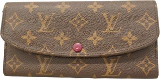 Louis Vuitton Brown Fuchsia Long Wallet (Bi-Fold) (Pre-Owned)
