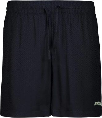 Casablanca Korte Broeken, Heren, Zwart, S, Volcano Jacquard Zijde Shorts