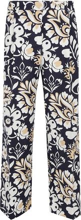 La DoubleJ Wide-Leg Loose Pants With Boy Shirt Floral Print