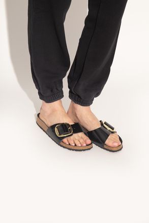 Birkenstock Madrid Big Buckle Slides, Womens, Black