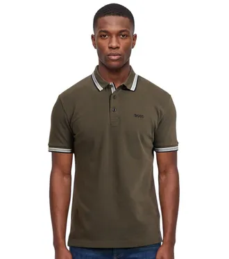HUGO BOSS Brown Shirt Collar Polos