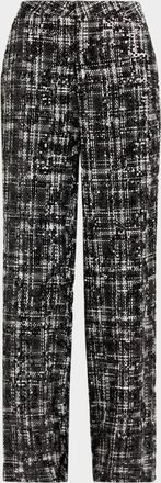 L'agence Livvy Sequined Tweed Trousers