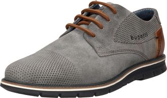 Bugatti Schn&uuml;rschuh BUGATTI, Herren, Gr. 42, grau (grau used), Veloursleder, used, Schuhe Schn&uuml;rschuh, Freizeitschuh, Halbschuh, Sneaker mit Ziern&auml;hten