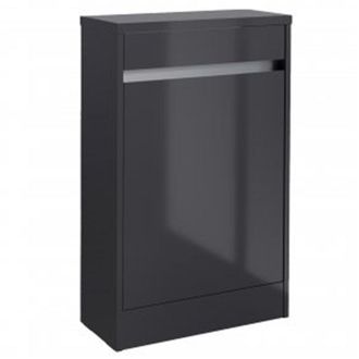Clifton Grey Gloss Bathroom Back to Wall Toilet WC Unit 494mm Wide