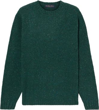 Brooks Brothers Maglione girocollo con effetto mélange - Verde