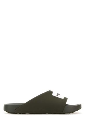 Givenchy Green Logo Label Slides