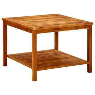 vidaXL Mesa De Centro De Madera Maciza De Acacia 60x60x45 Cm Vidaxl