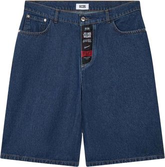 GCDS Vaqueros con Logo - Shorts - Hombre - Azul - W32