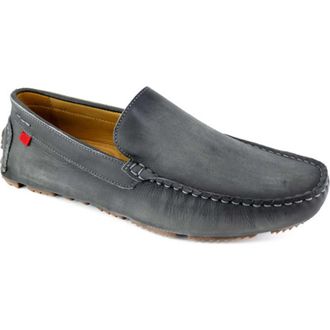 Marc Joseph New York Ovington Ct Leather Venetian Driver Loafer in Graphite Burnished Napa at Nordstrom, Size 11.5
