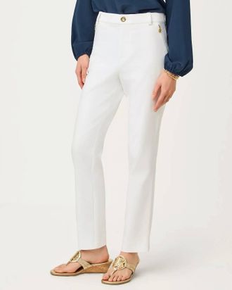 Lilly Pulitzer Ana High Rise Pant In Resort White